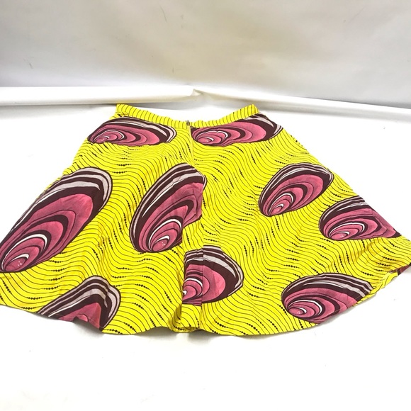 New Womens Skirt Bottom Size L African Kanga Print Ankara Dashiki Ethnic 26” - Picture 3 of 3